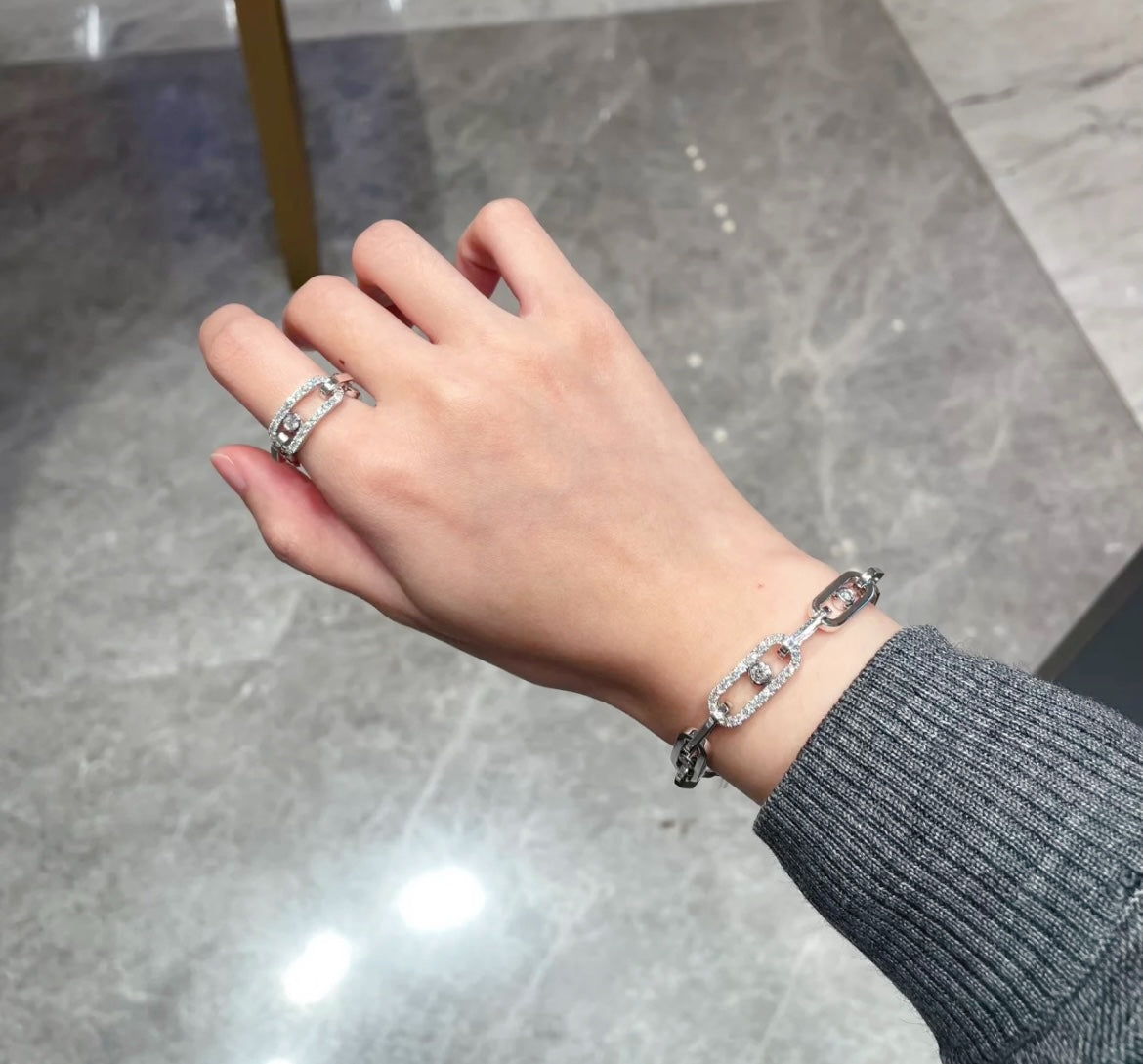 MESSIKA MOVE LINK DIAMOND PAVED RING