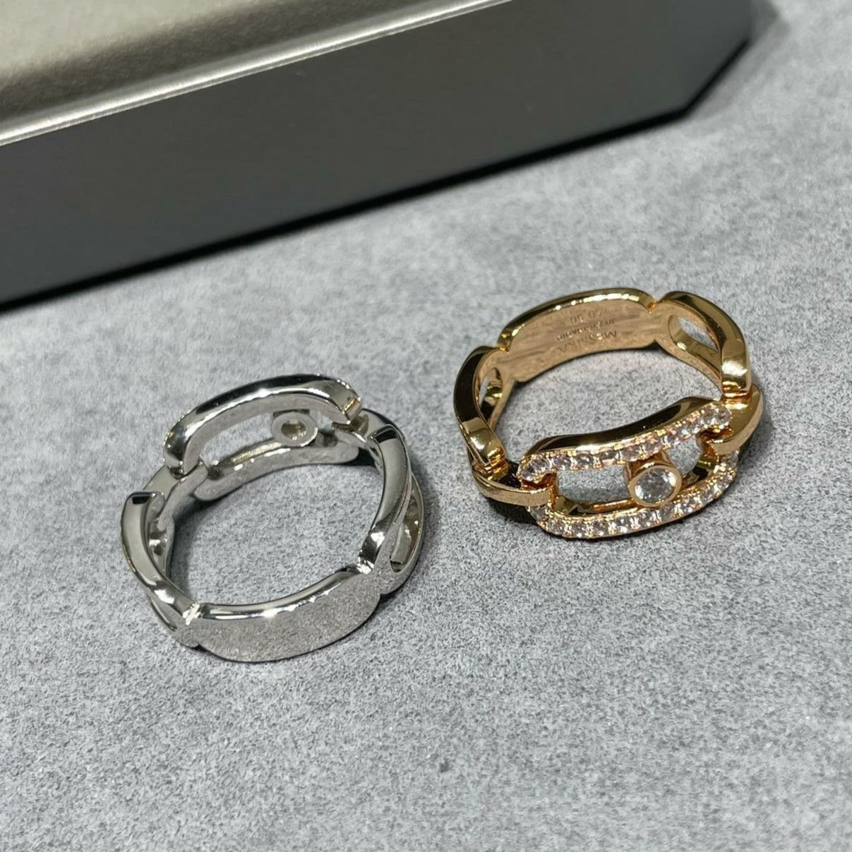 MESSIKA MOVE LINK DIAMOND PAVED RING