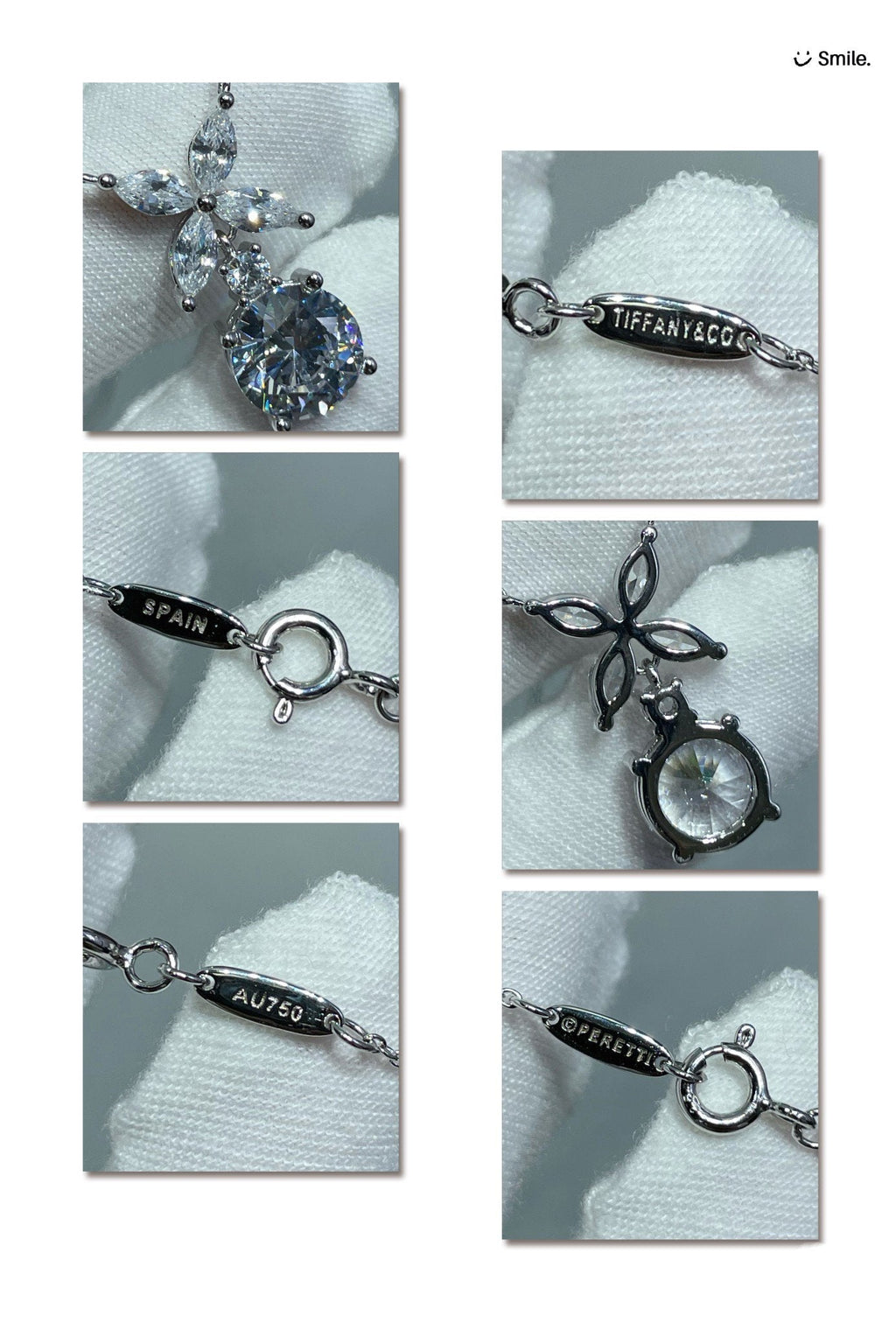 TIFFANY VICTORIA PENDANT SILVER DIAMOND NECKLACE