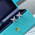TIFFANY VICTORIA SILVER DIAMOND STUD MINI EARRINGS