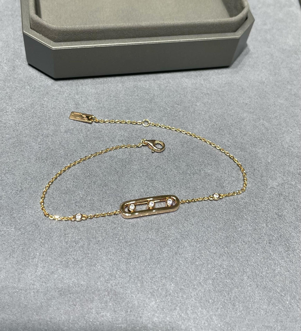 MESSIKA BABY MOVE PINK GOLD DIAMOND BRACELET