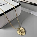 Chanel Heart Light Gold Necklace