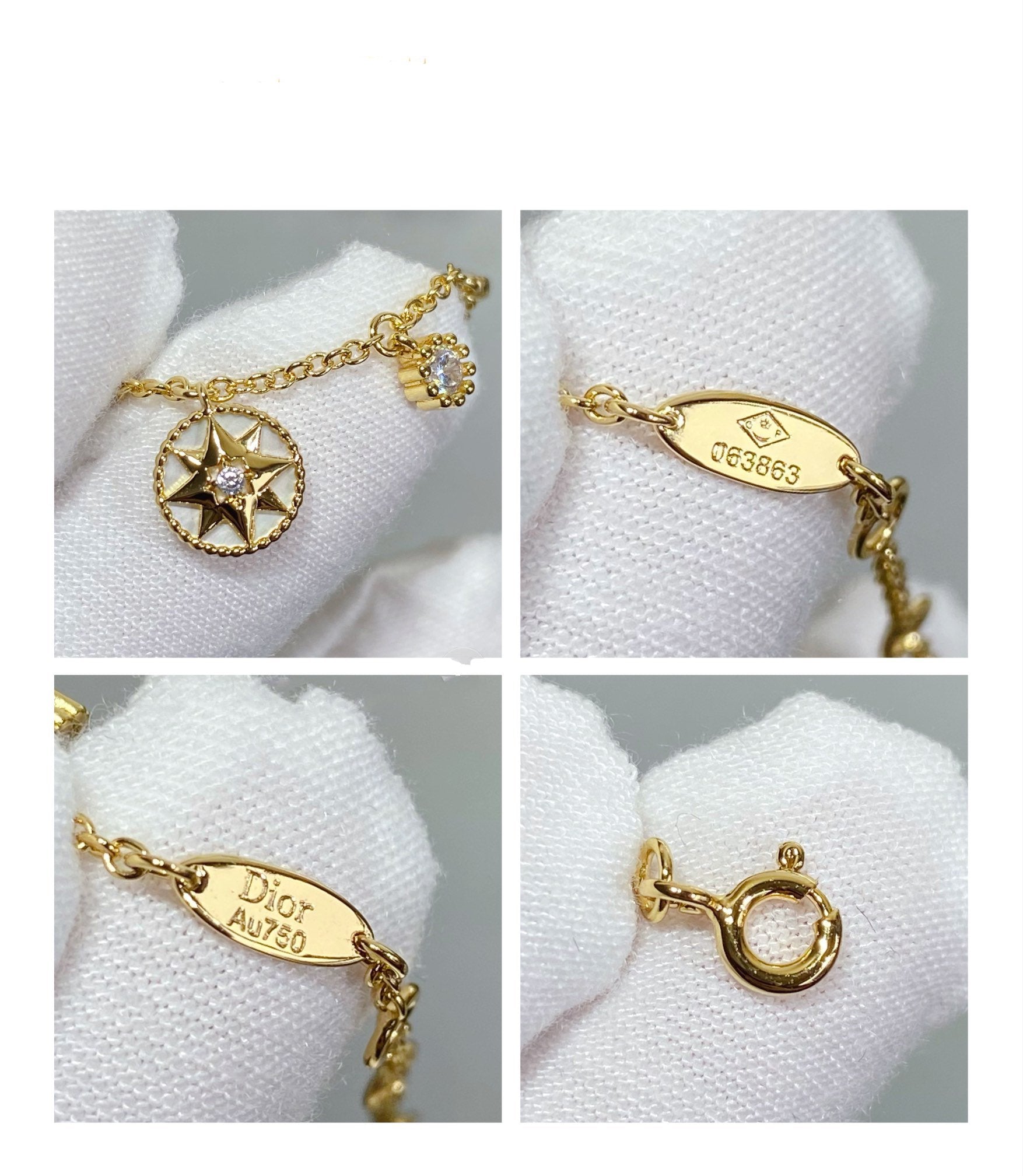 DIOR LUCKY STAR MULTI COLOR 5 MOTIF 6 DIAMOND BRACELET