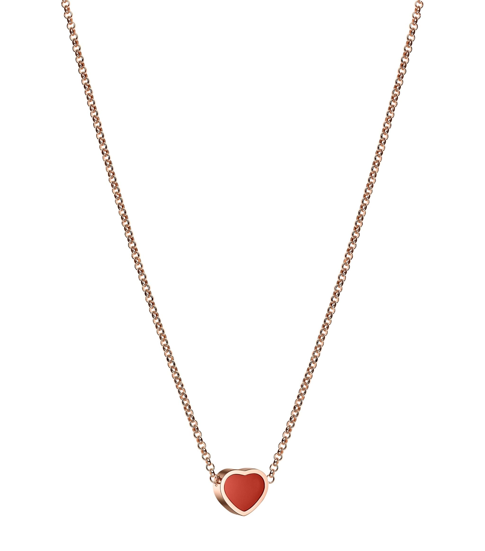 CHOPARD HEART PEDANT CARNELIAN NECKLACE