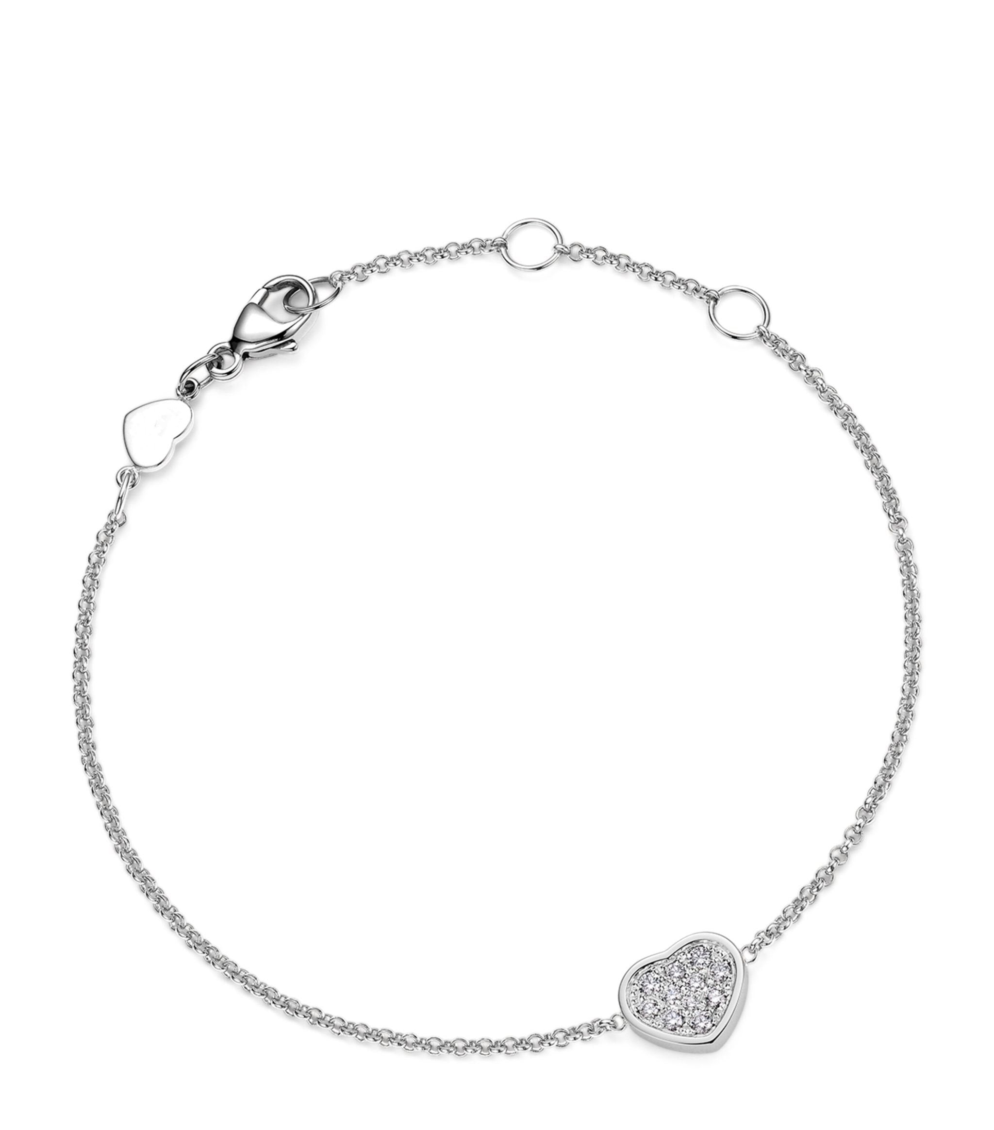 CHOPARD HAPPY HEART SILVER BRACELET DIAMOND