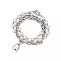 TIFFANY PEARL LOCK SILVER BRACELET