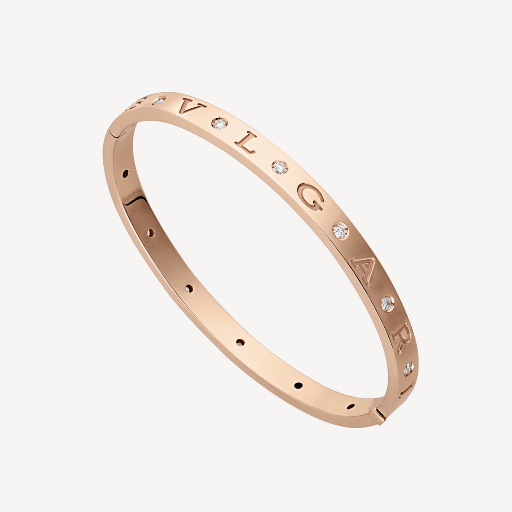 BVLGARI ZERO 1 PINK GOLD 12 DIAMONDS BRACELET