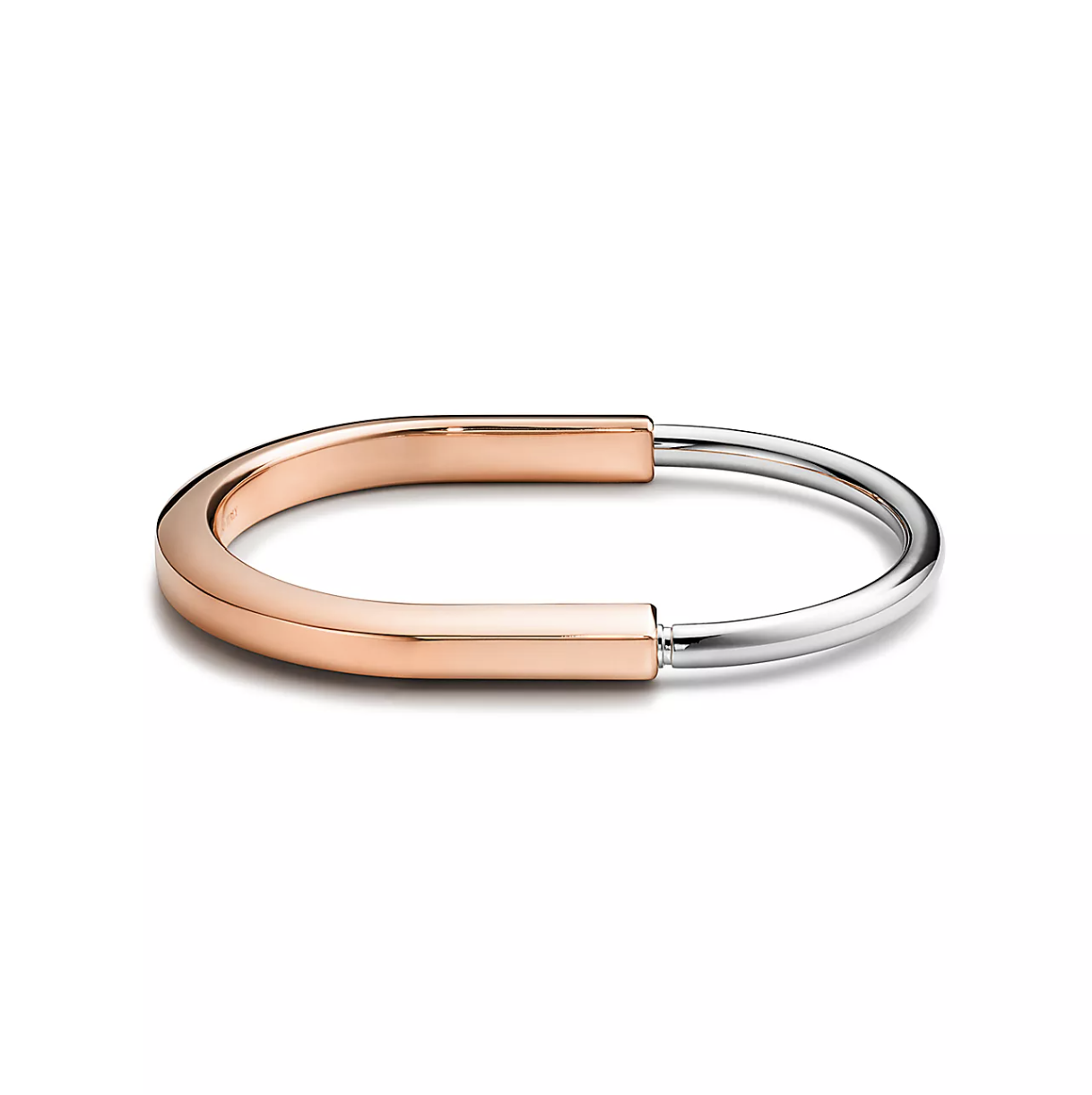 TIFFANY LOCK BRACELET ROSE AND WHITE GOLD