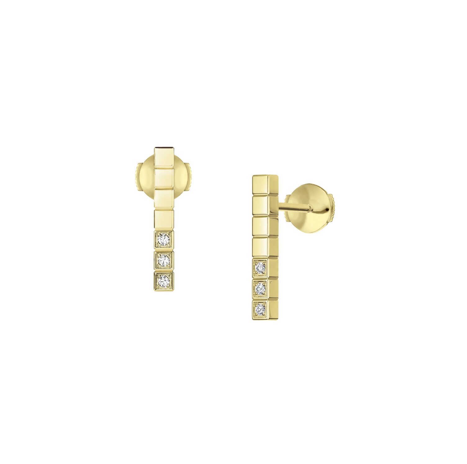 CHOPARD ICE CUBE GOLD DIAMONDS EARRINGS