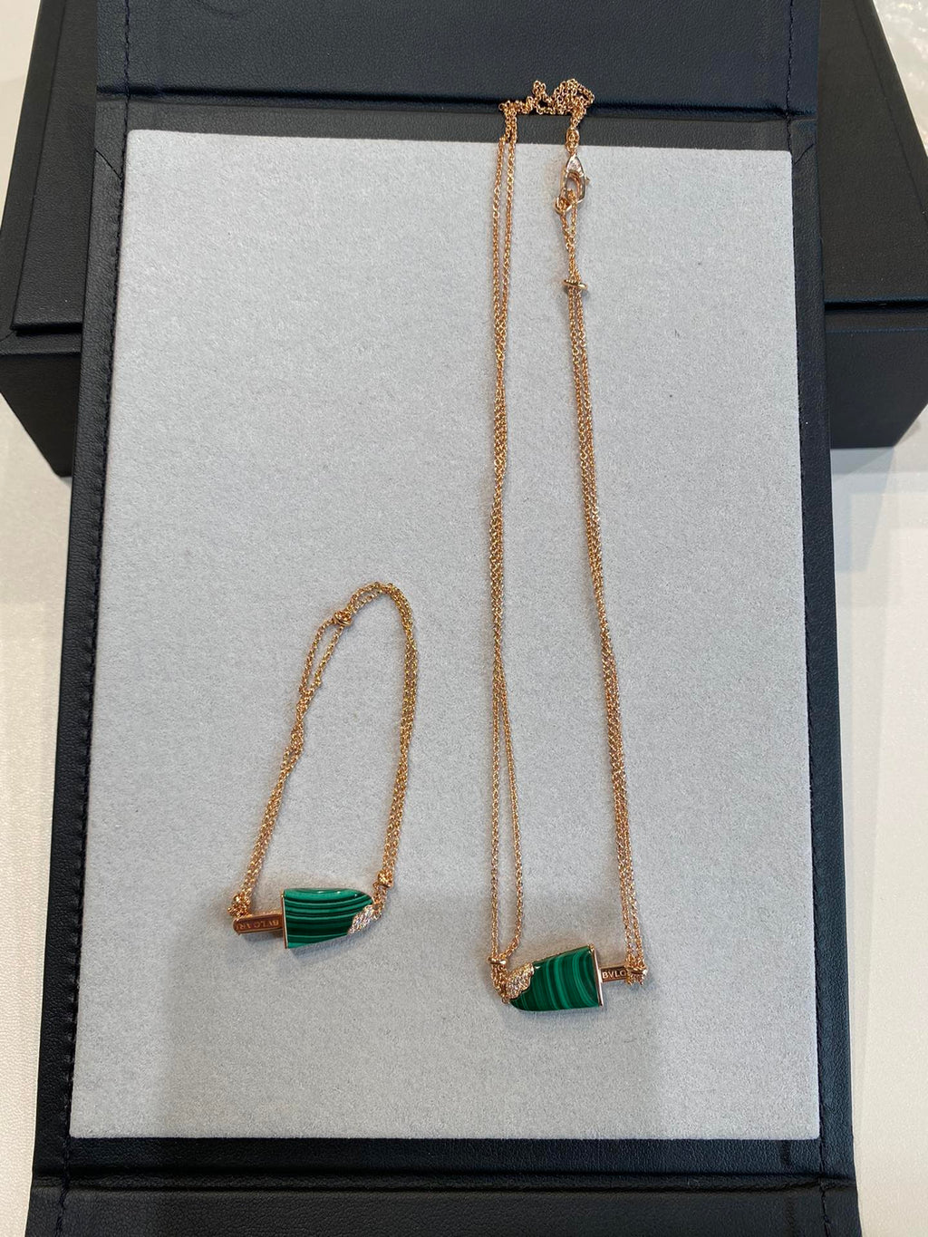 BVLGARI BVL ICE CREAM BAR MALACHITE BRACELET