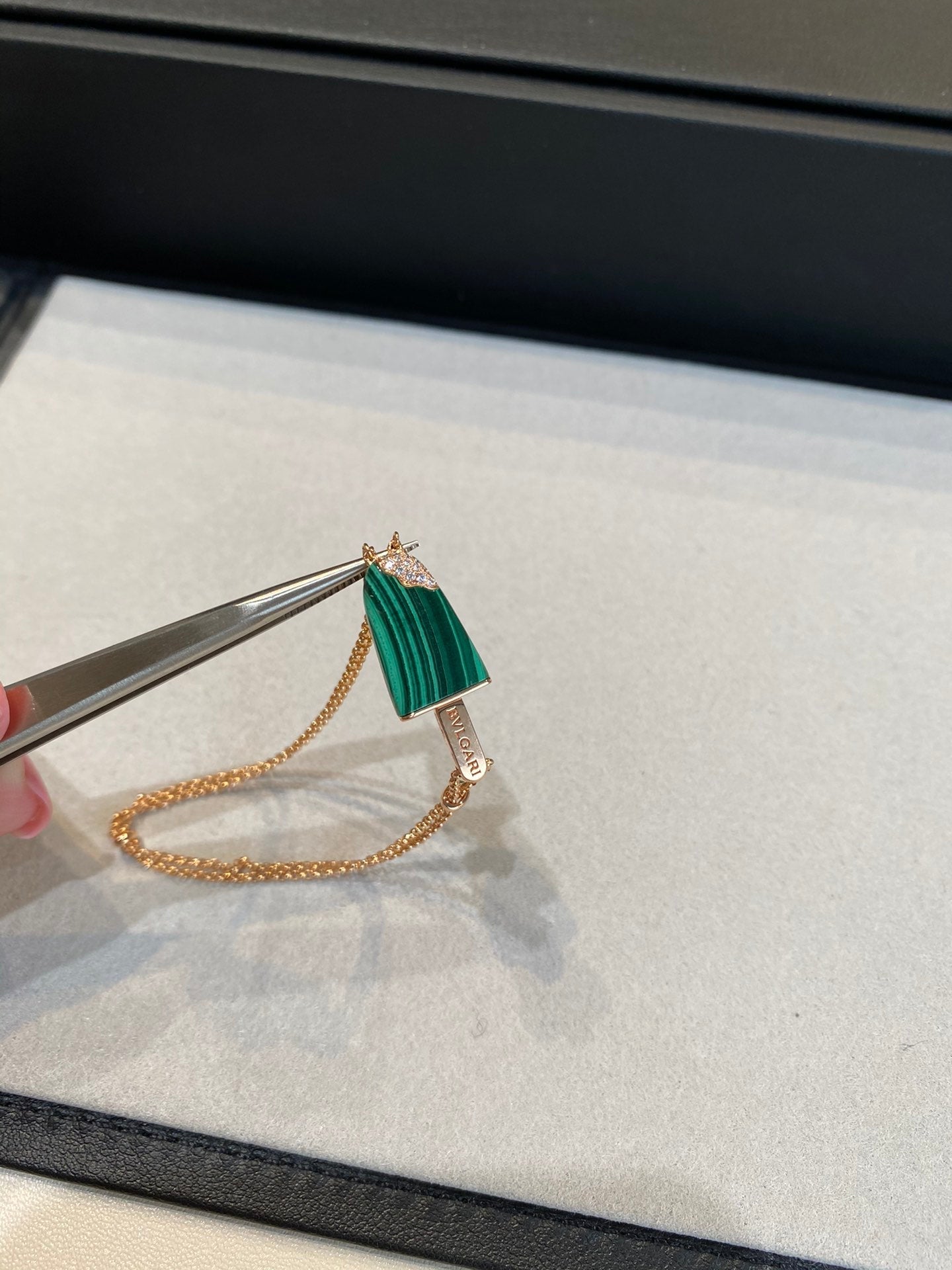 BVLGARI BVL ICE CREAM BAR MALACHITE BRACELET