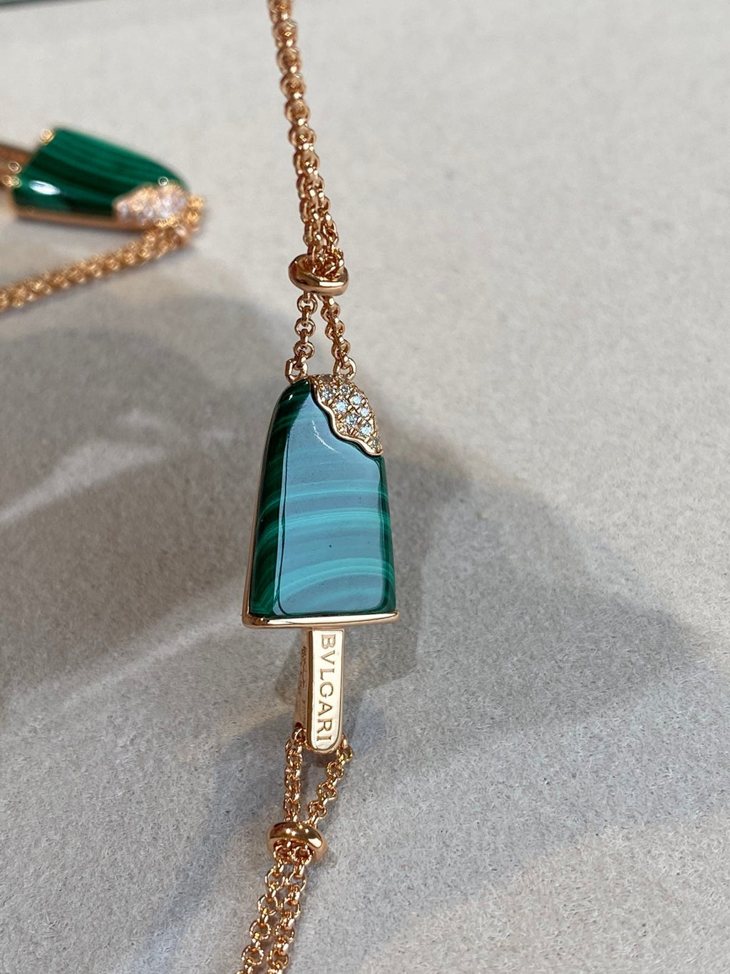 BVLGARI BVL ICE CREAM BAR MALACHITE BRACELET