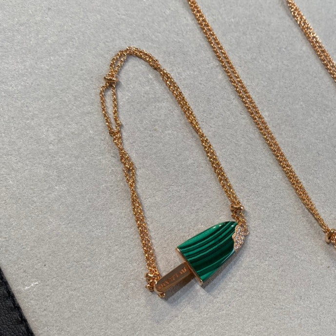 BVLGARI BVL ICE CREAM BAR MALACHITE BRACELET