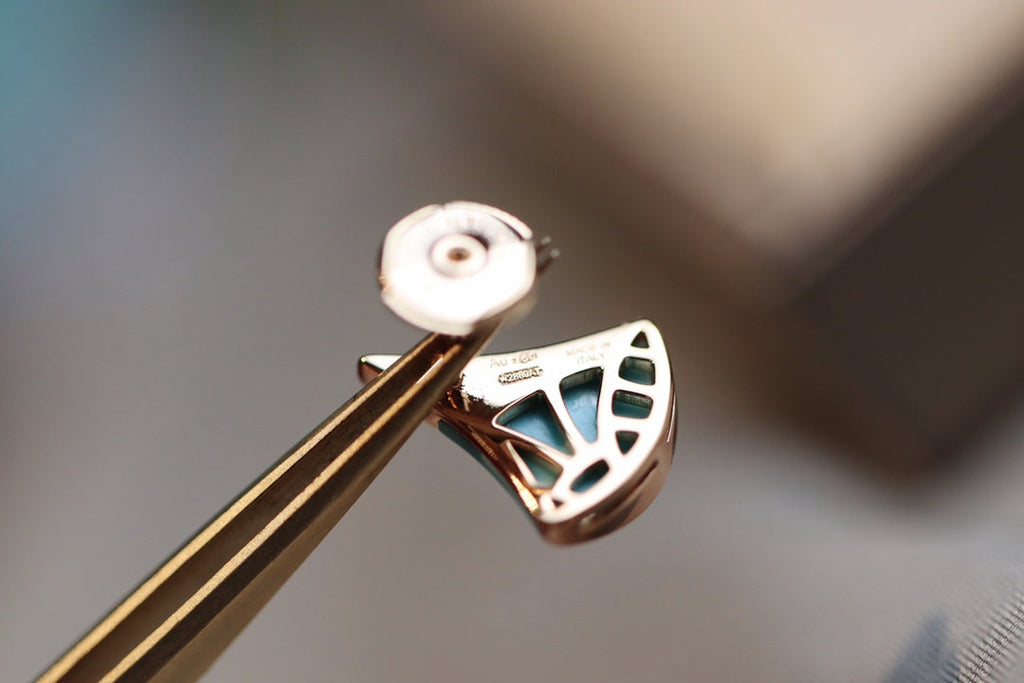 BVLGARI DIVAS DREAM EARRINGS TURQUOISE PINK GOLD
