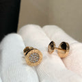 BVLGARI BVL EARRINGS CLUSTER PINK GOLD DIAMOND