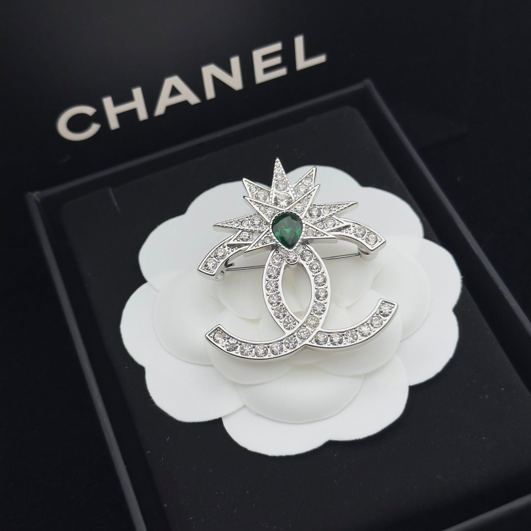 Chanel Brooch Silver 179446