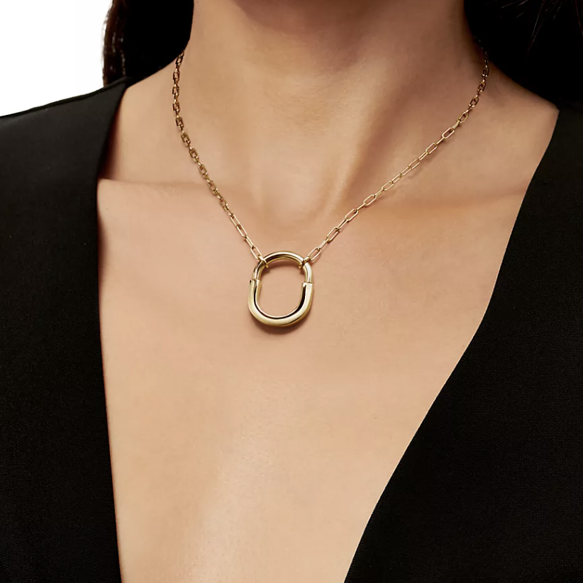 TIFFANY LOCK NECKLACE GOLD