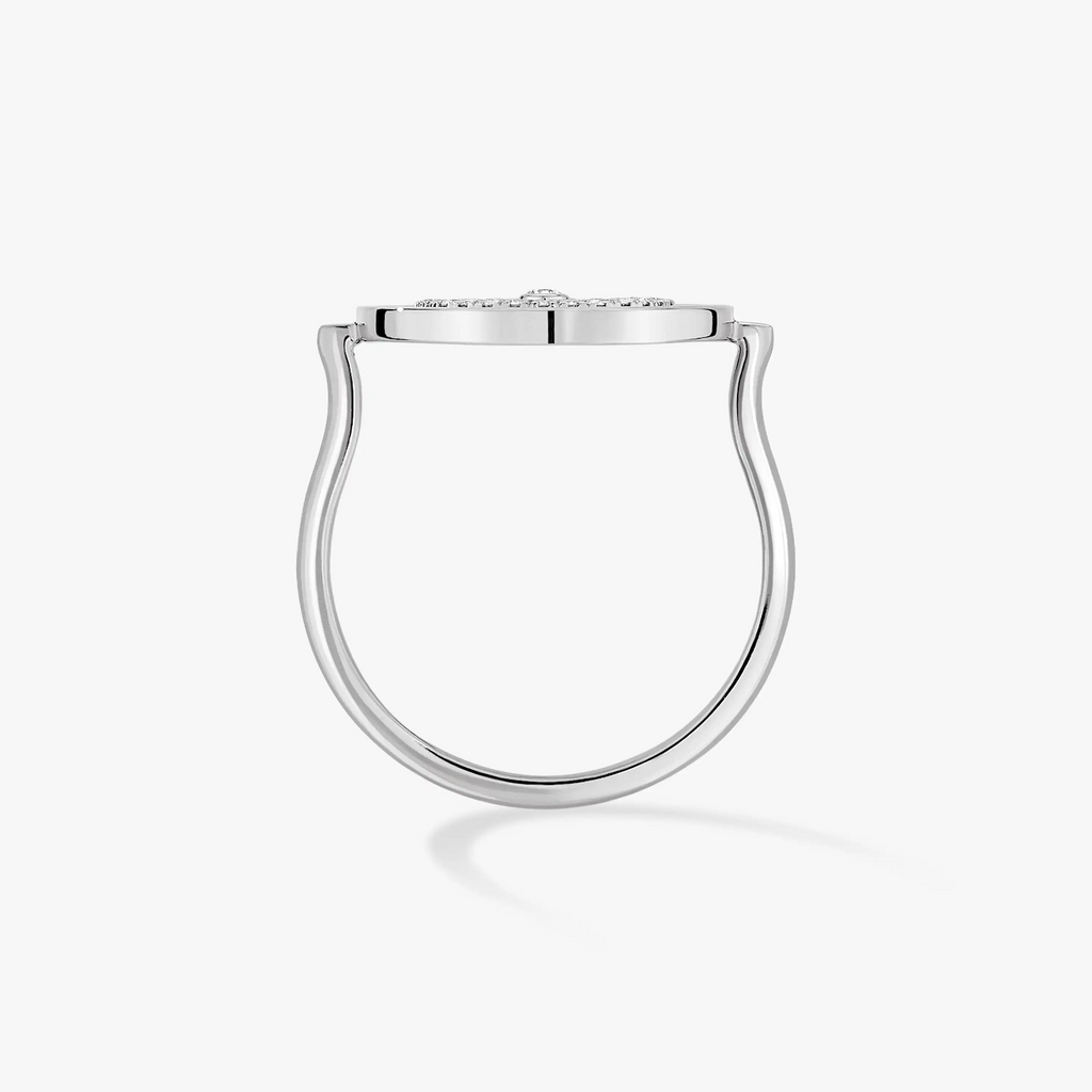 MESSIKA LUCKY MOVE PAVED SILVER DIAMOND RING