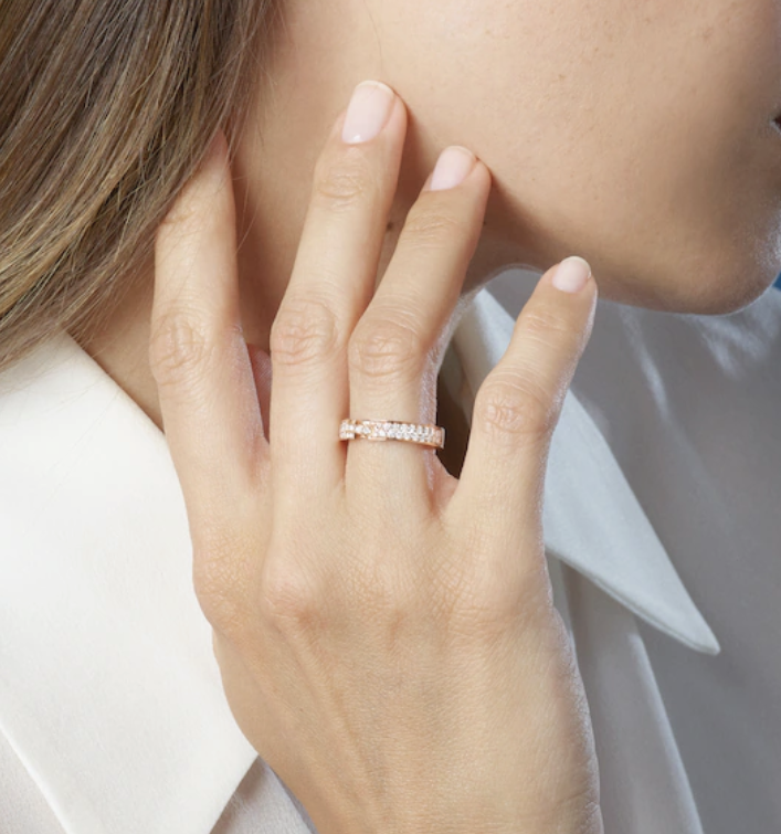 CHAUMET ALLIANCE LIENS ÉVIDENCE PAVED DIAMOND 4MM RING