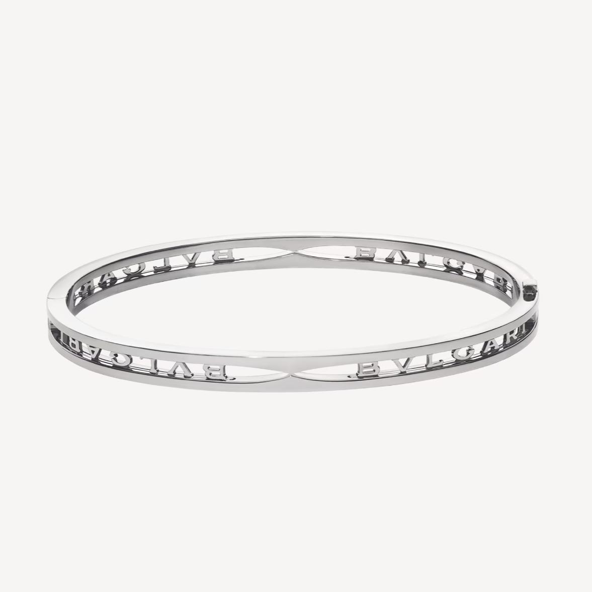 BVLGARI ZERO 1 SPIRAL LOGO SILVER BRACELET