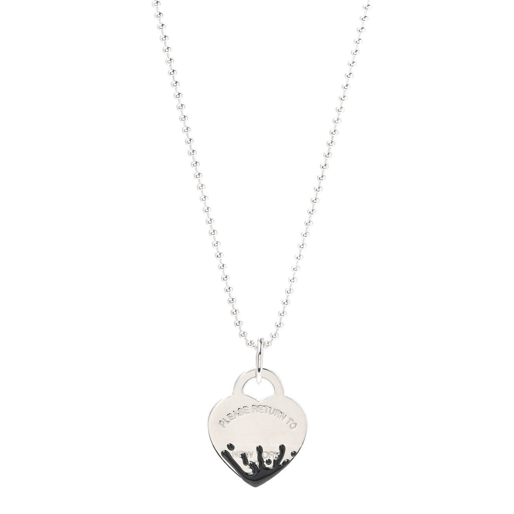 TIFFANY COLOUR HEART SPLASH TAG NECKLACE