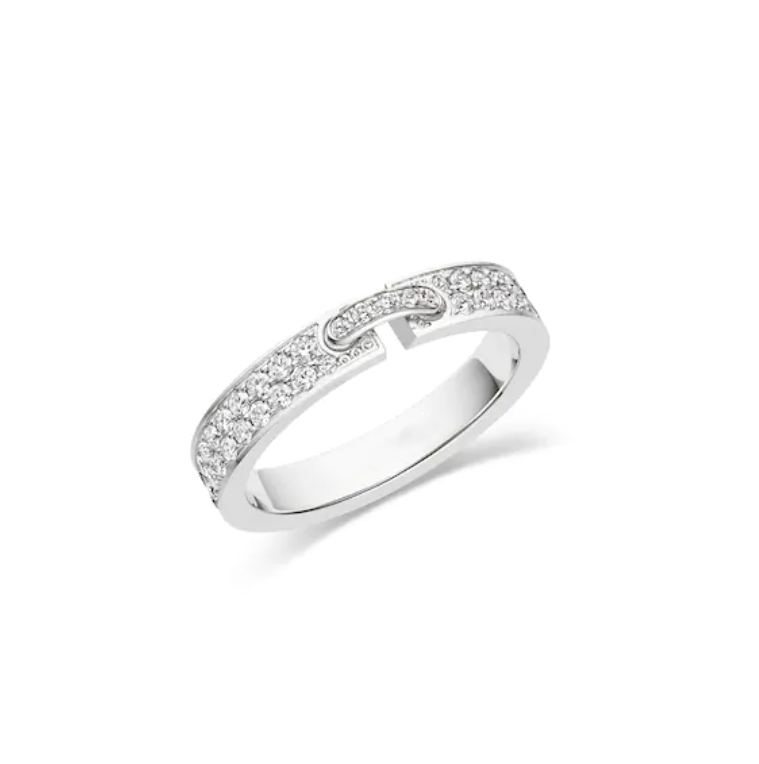 CHAUMET ALLIANCE LIENS ÉVIDENCE PAVED DIAMOND 4MM RING