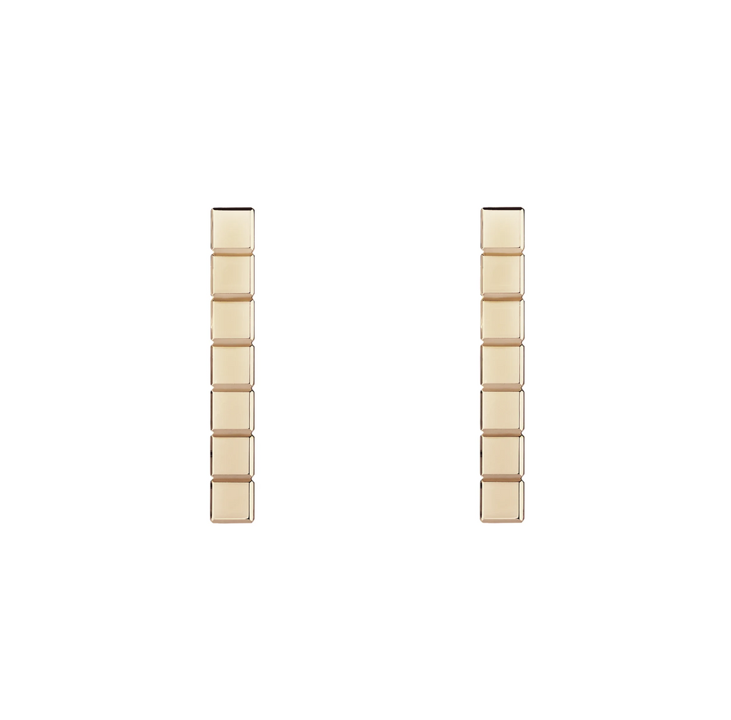 CHOPARD ICE CUBE PINK GOLD EARRINGS