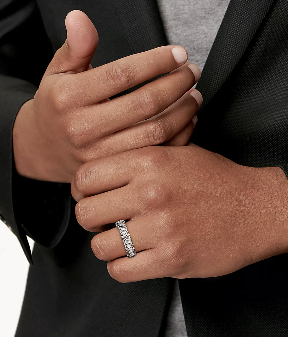 TIFFANY SIXTEEN STONE SILVER RING