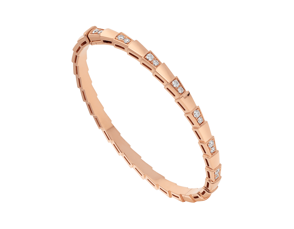BVLGARI SERPENTI SMALL BRACELET PINK GOLD DIAMOND