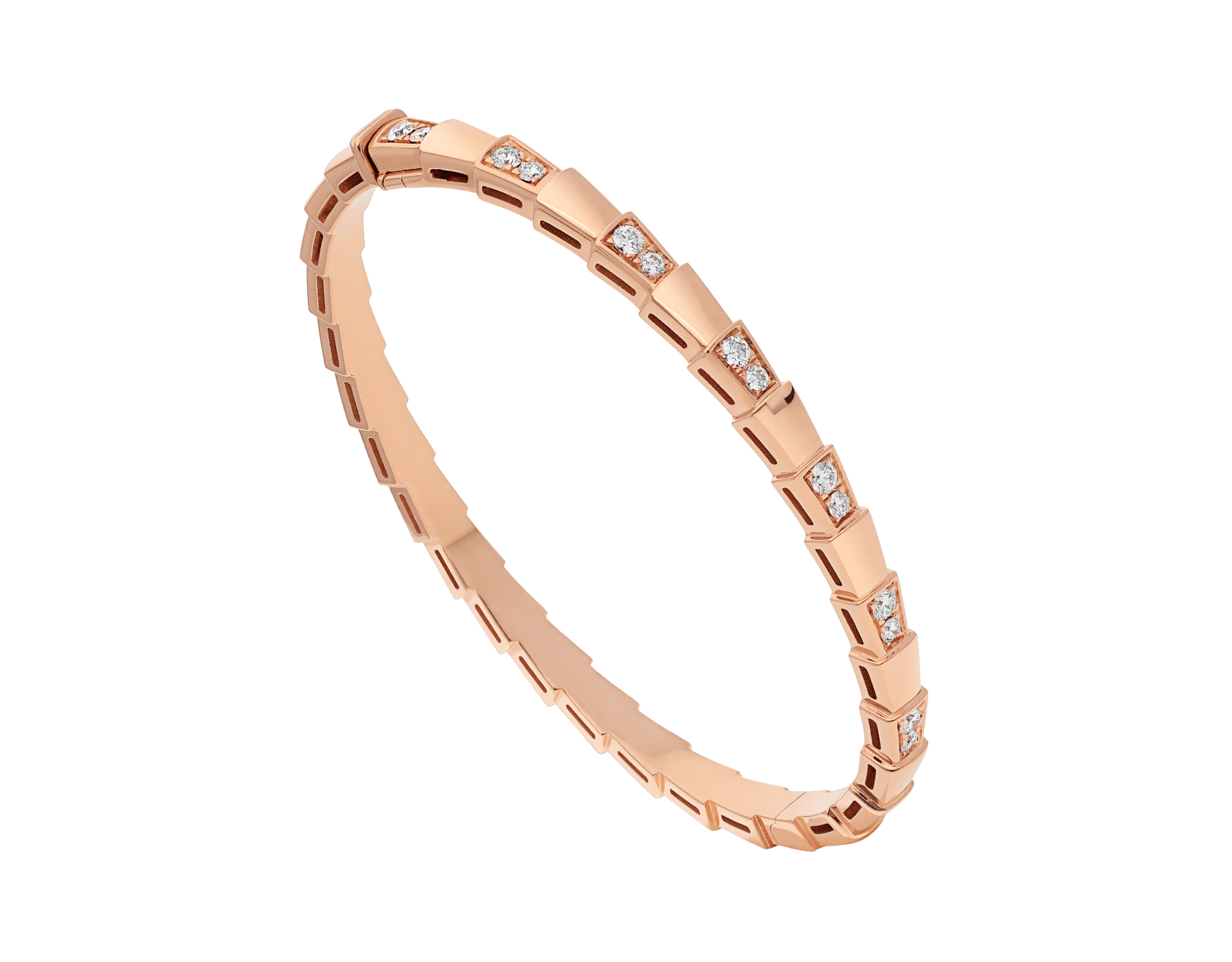 BVLGARI SERPENTI SMALL BRACELET PINK GOLD DIAMOND