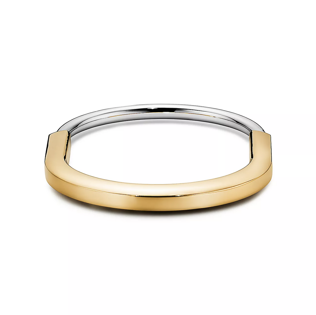 TIFFANY LOCK BRACELET YELLOW AND WHITE GOLD