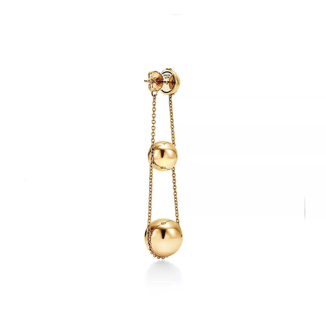 TIFFANY TRIPLE DROP GOLD EARRINGS