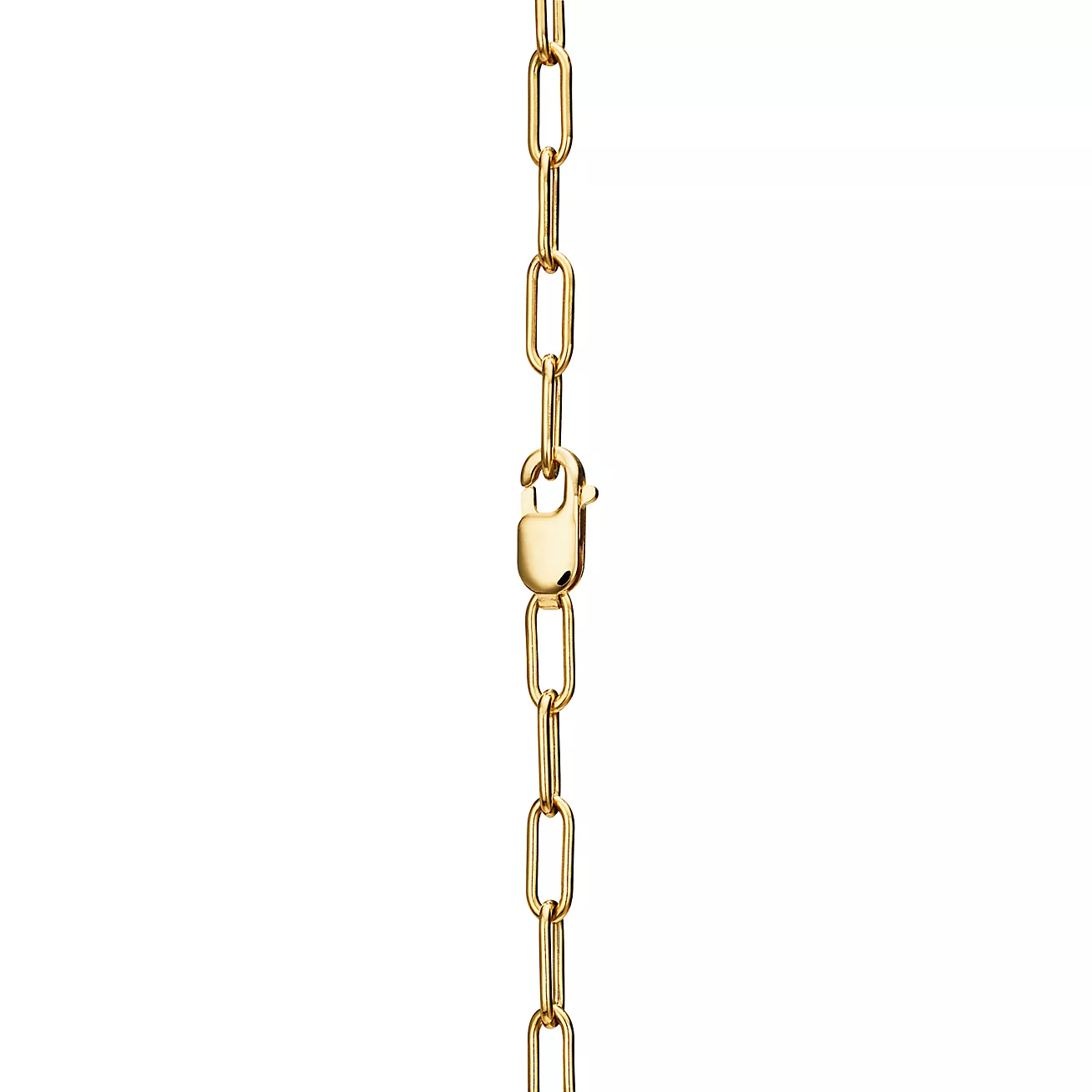 TIFFANY LOCK NECKLACE MEDIUM PENDANT GOLD PAVED DIAMONDS