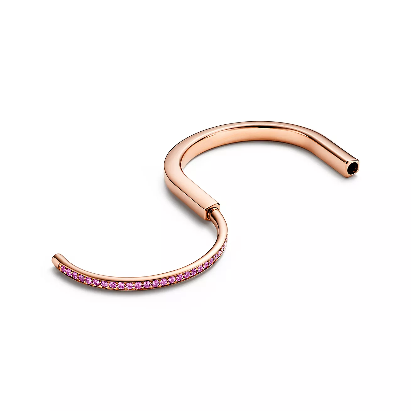 TIFFANY LOCK BRACELET ROSE DIAMOND PINK GOLD