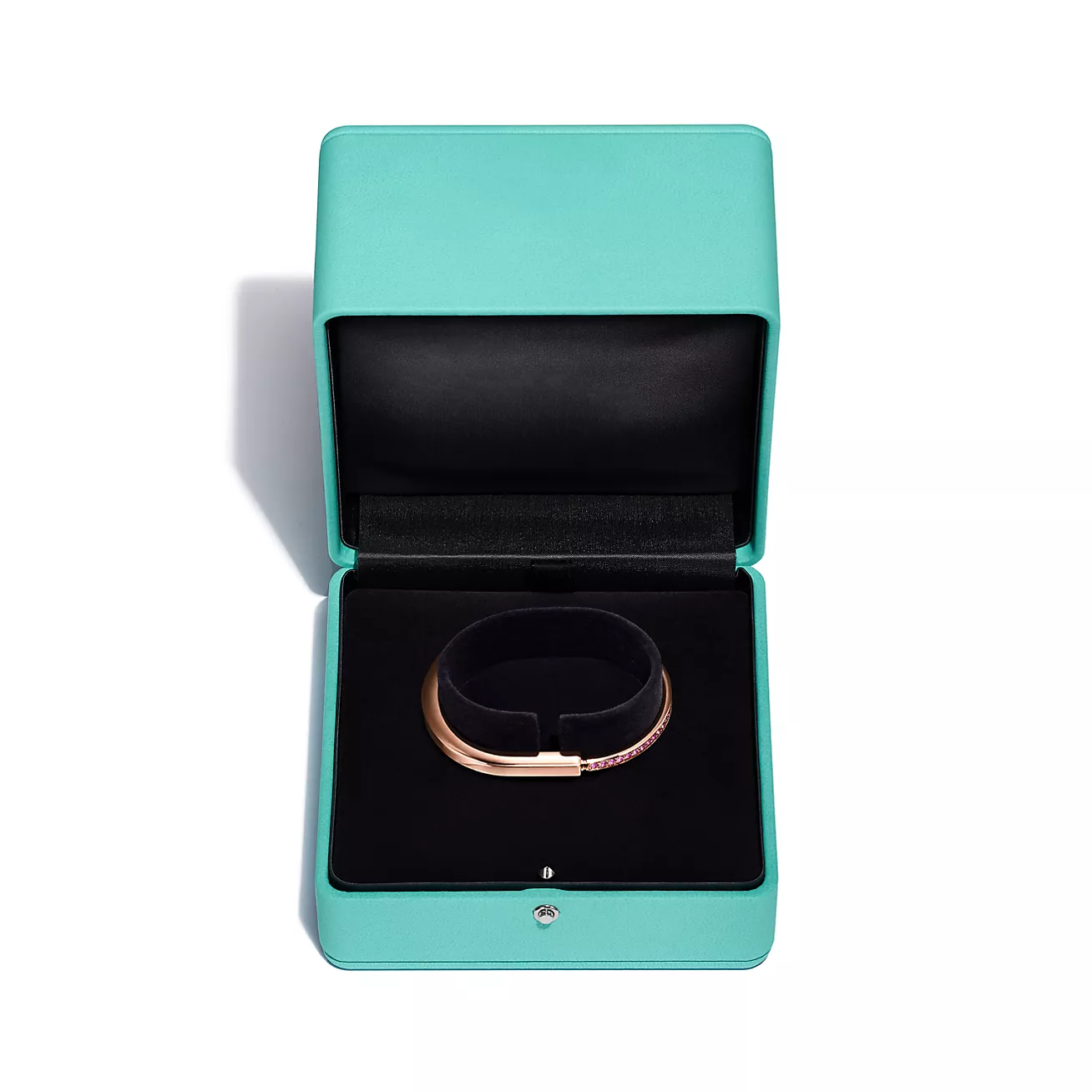 TIFFANY LOCK BRACELET ROSE DIAMOND PINK GOLD
