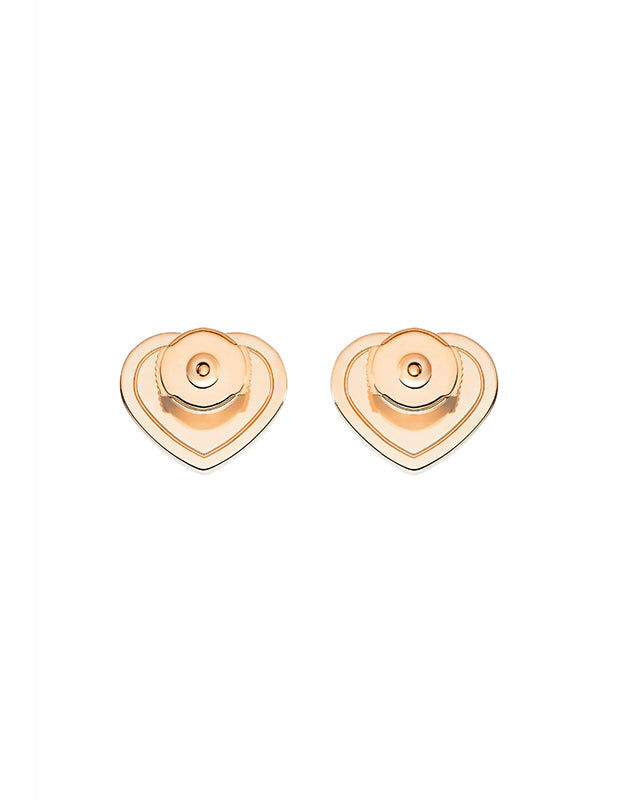 CHOPARD HAPPY HEART EARRINGS PINK GOLD DIAMOND