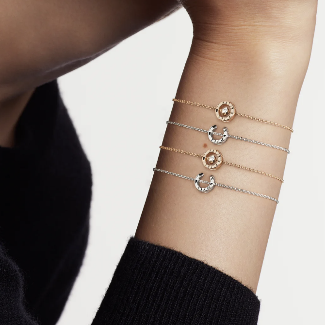 Chanel Coco Quilted Motif Diamond Bracelet