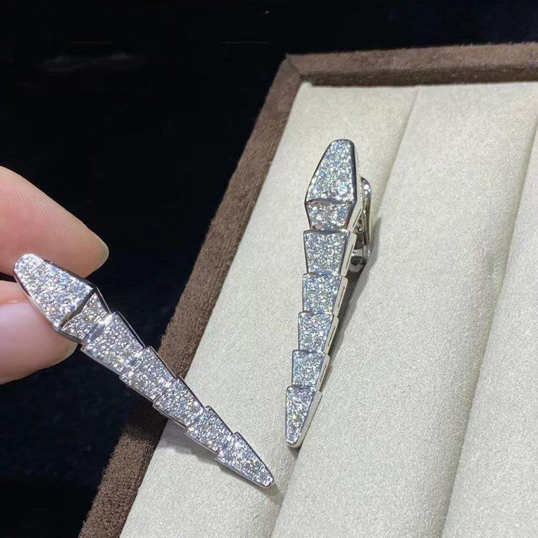 BVLGARI SERPENTI EARRINGS FULL DIAMOND