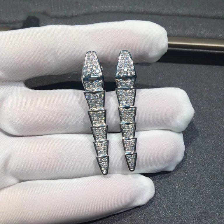 BVLGARI SERPENTI EARRINGS FULL DIAMOND
