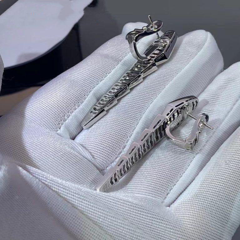 BVLGARI SERPENTI EARRINGS FULL DIAMOND