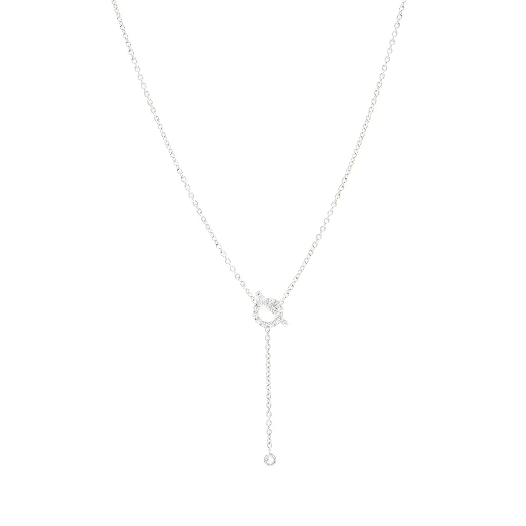 HERMES FINESSE SILVER DIAMOND NECKLACE
