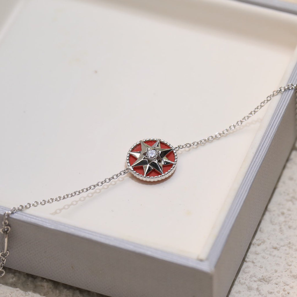 DIOR LUCKY STAR 1 DIAMOND RED GOLD BRACELET