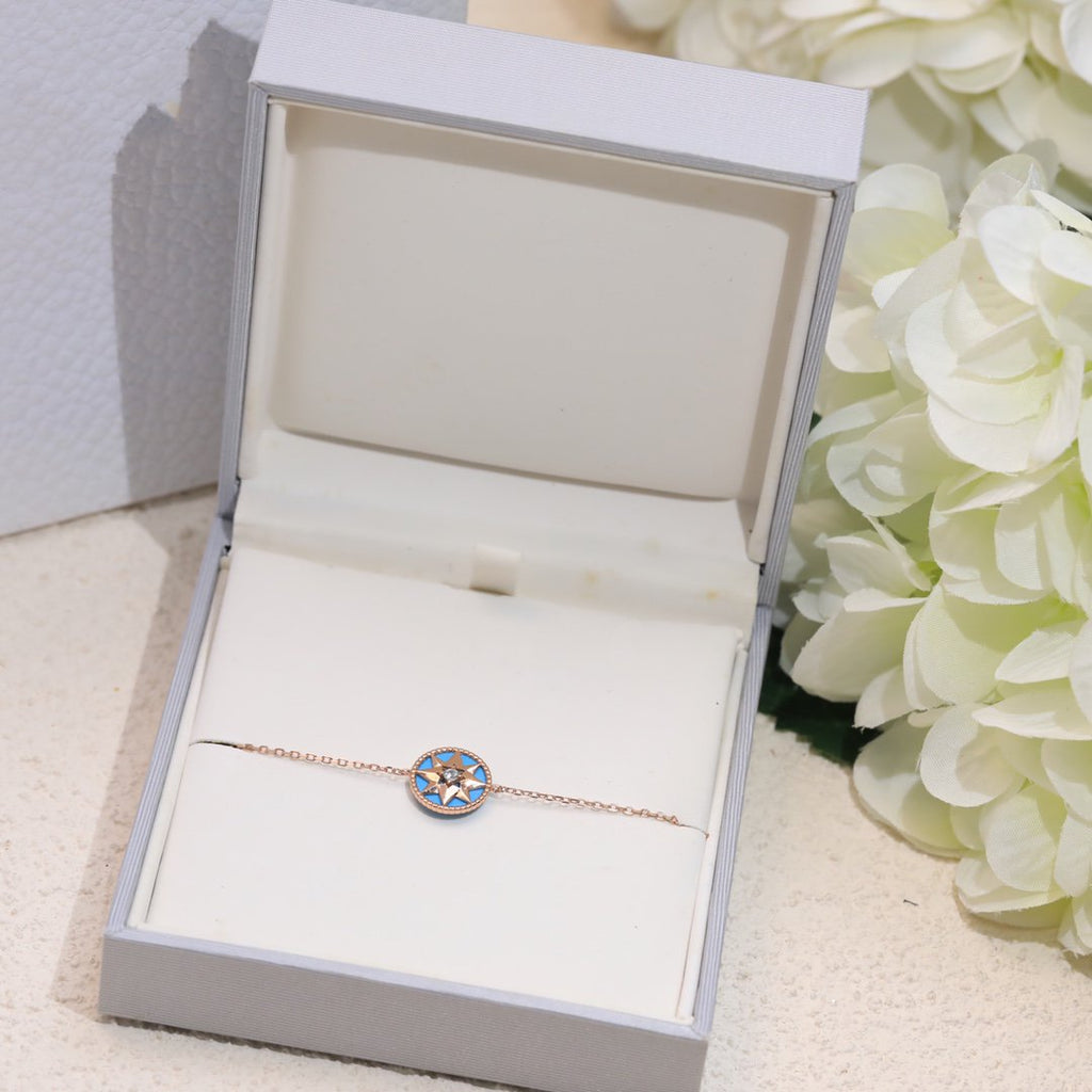 DIOR LUCKY STAR 1 DIAMOND BLUE GOLD BRACELET