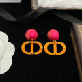 DIOR CD PEARL PINK GOLD EARRINGS