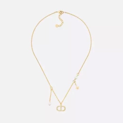 DIOR CD STAR PEDANT GOLD DIAMOND NECKLACE