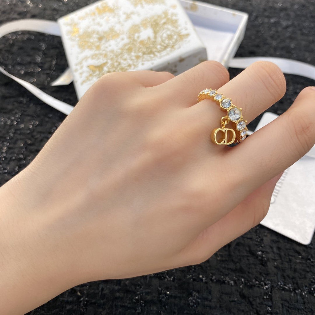 DIOR CD RING GOLD DIAMOND
