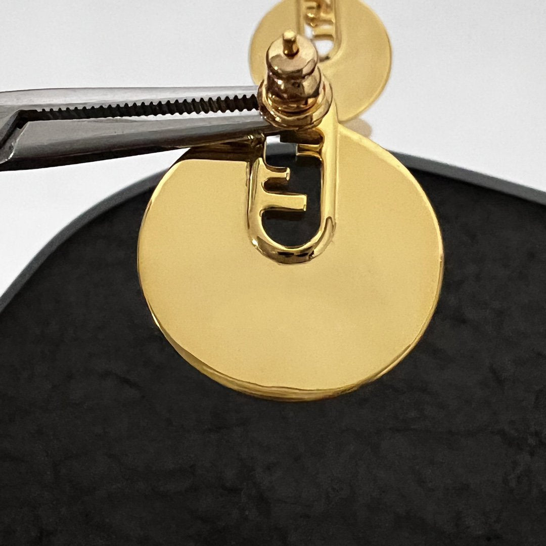 FENDI O’LOCK GOLD EARRINGS