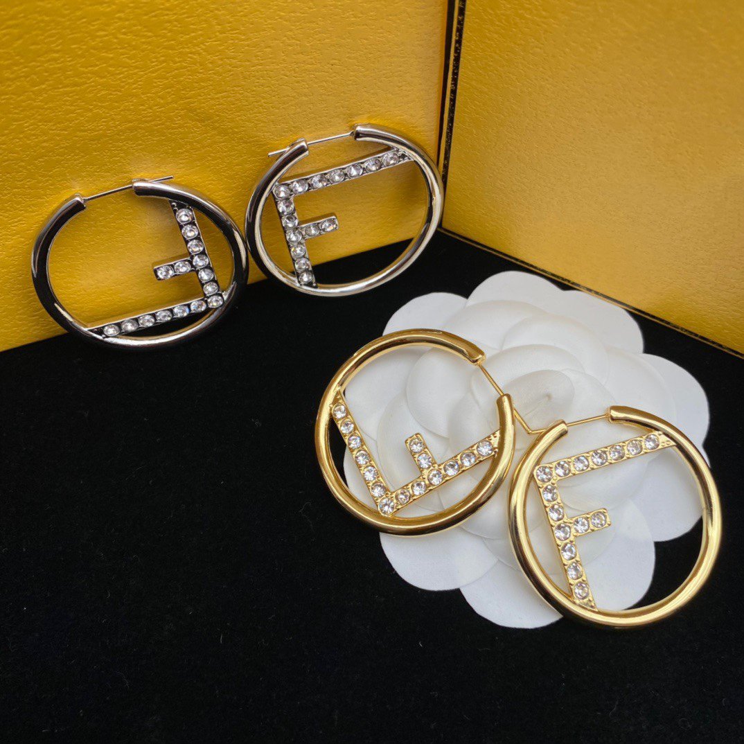 FENDI F EARRINGS DIAMOND