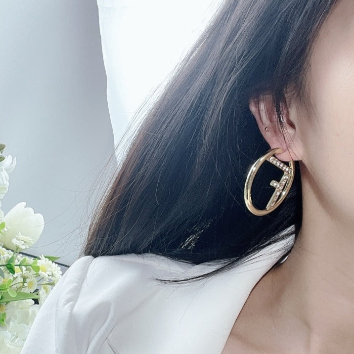 FENDI F EARRINGS DIAMOND