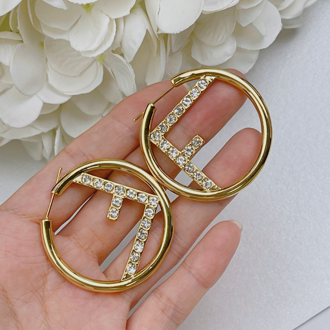 FENDI F EARRINGS DIAMOND
